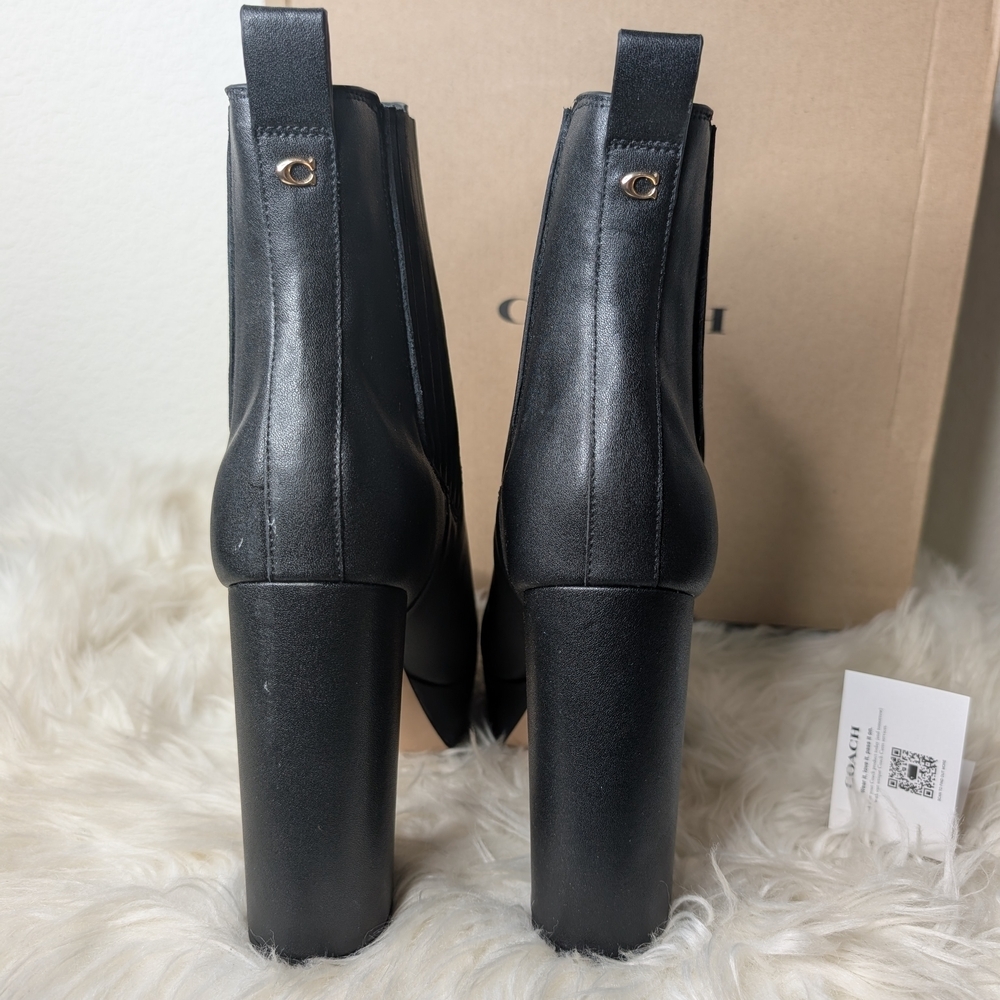 Coach Women's Black Platform Ankle Boots - Picture 10 of 12